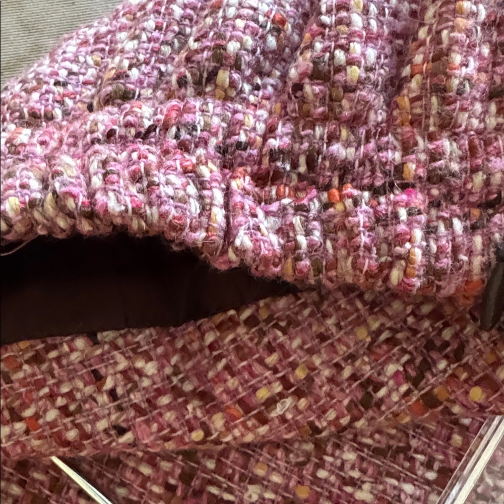 Neiman Marcus Rose Tweed Midi Skirt - Picture 5 of 5